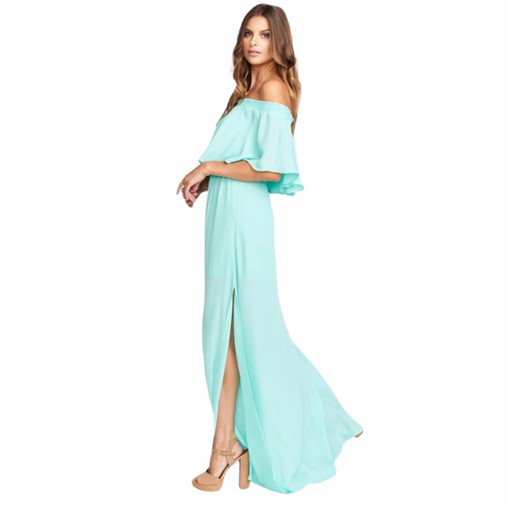 NWT Show Me Your Mumu Teal Hacienda Maxi Dress L